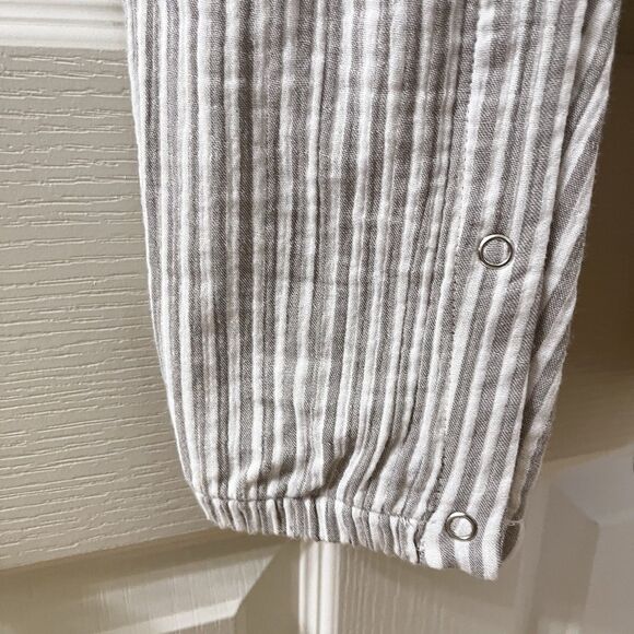 Rylee + Cru Olive Striped Cotton Baby Overalls Size 2-3 years - Picture 9 of 14